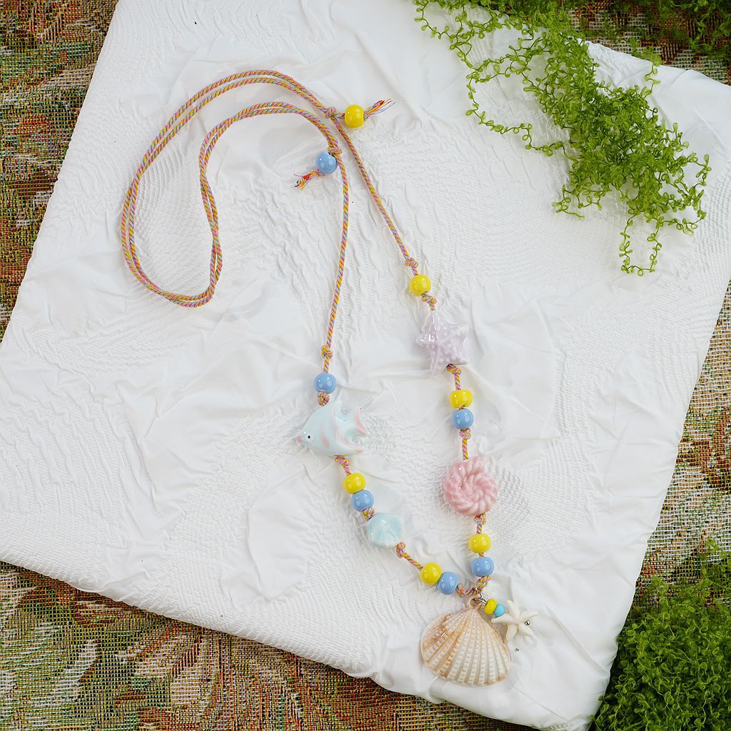 Ceramic Mushroom Female Niche Design High Necklaces