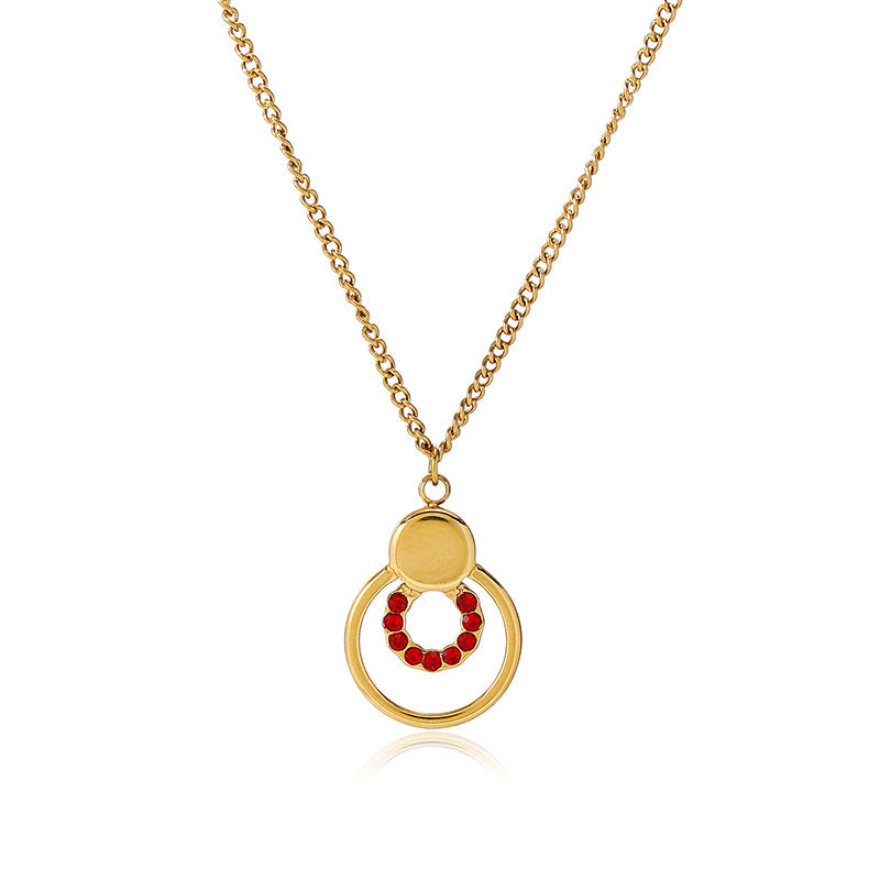 Women's Geometric Four-leaf Clover Light Luxury High-grade Necklace
