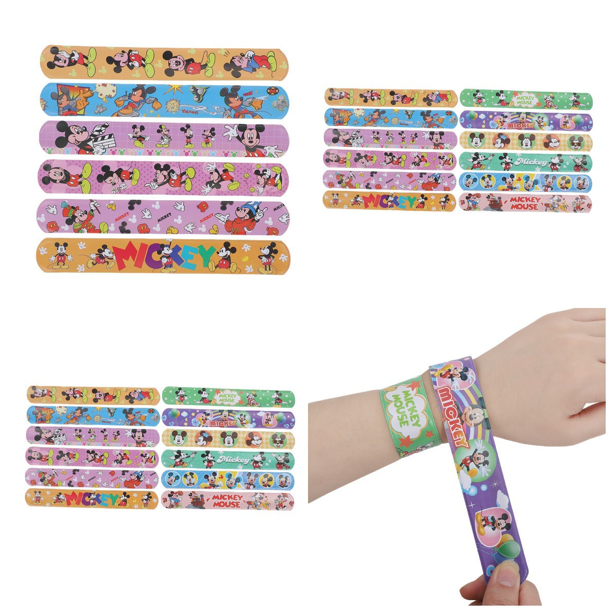 Mickey Mouse Pop Slap Wrist Strap Bracelet