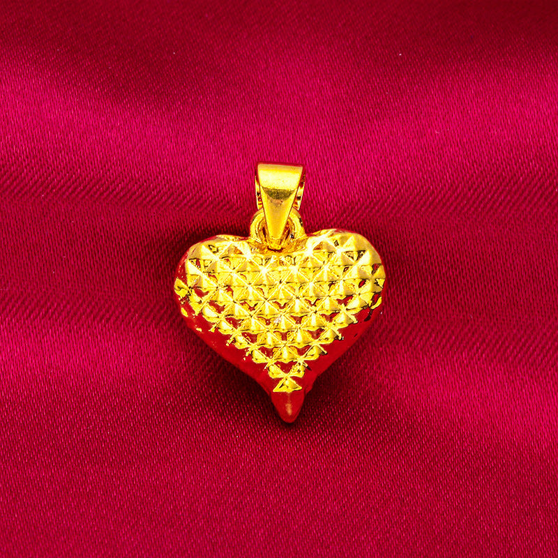 Women's Vietnam Placer Gold Love Abacus Small Pendants