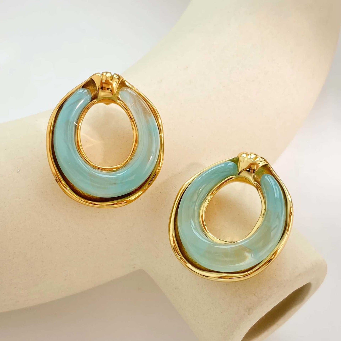 Minimalist Design Resin Ear Fashion Personalized Stud Earrings