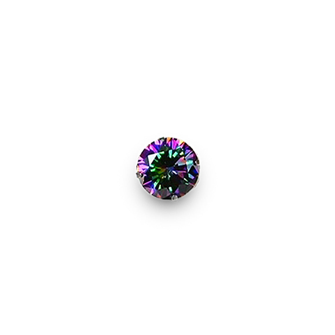 Titanium Alloy Ear Pointed Bottom Inlaid Zircon Replacement Head Labret Stud Earrings