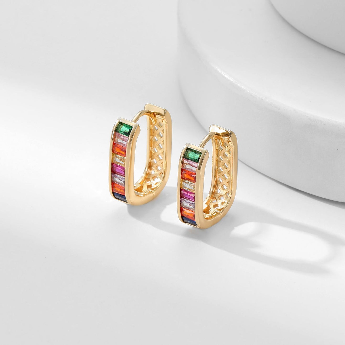 Women's Zircon High Class Elegant Gang Drill Simple High-grade Exquisite Ear Buckle