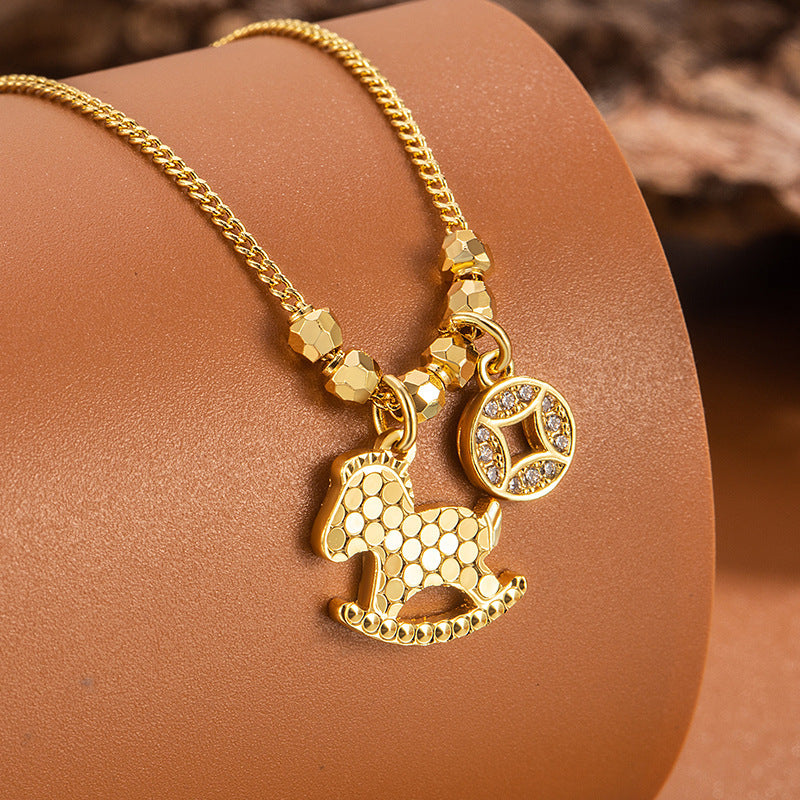 Flower Chinese Lucky Beads Life Female Necklace