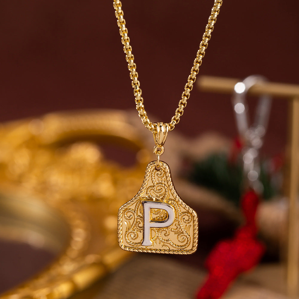 Women's Fashion English Letters Electroplated Copper For Design Personalized Clavicle Necklace