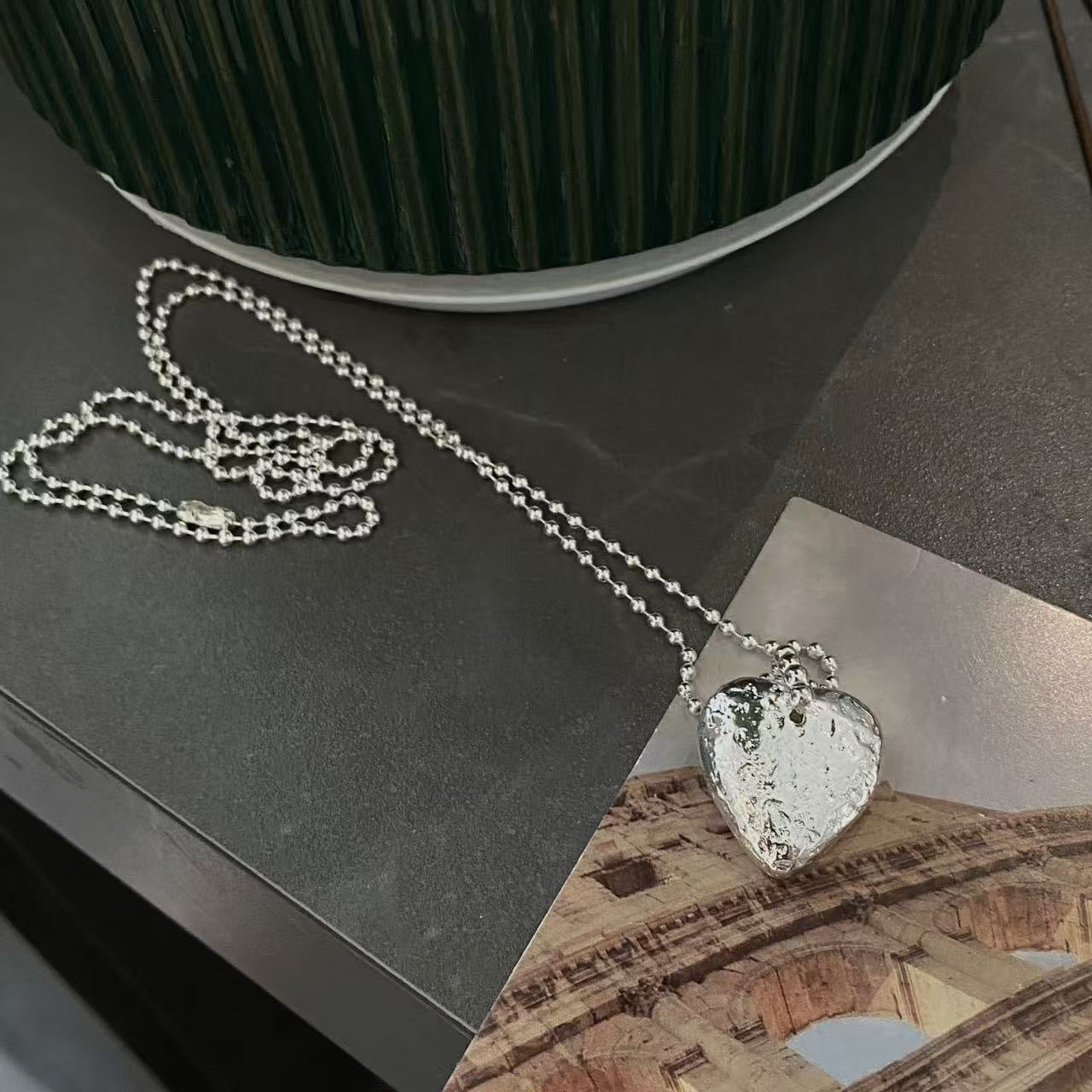Women's Titanium Steel String Beads Chain Sweet Cool Necklace