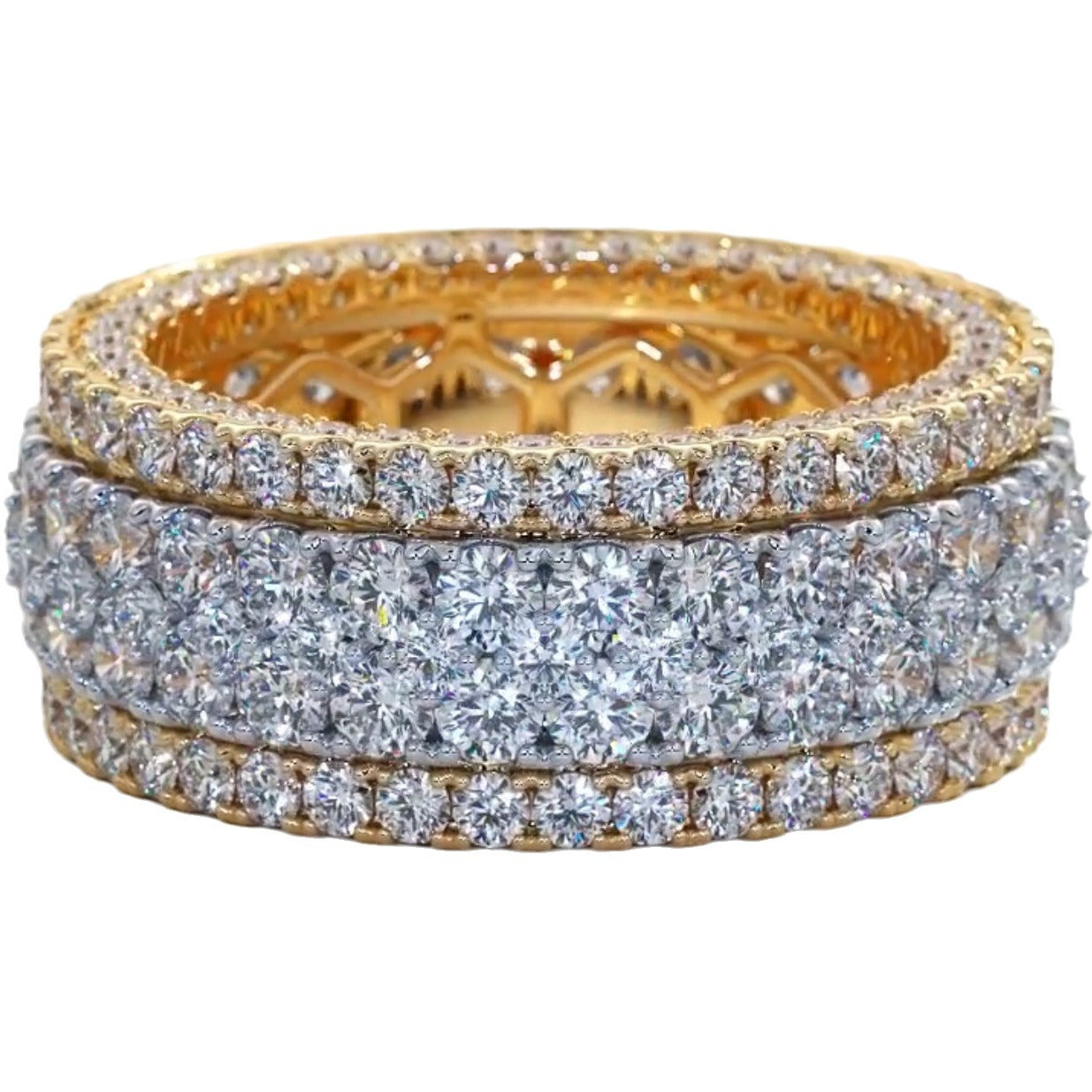 Women's Inlaid Zircon Exquisite Style Shipment Full Rings