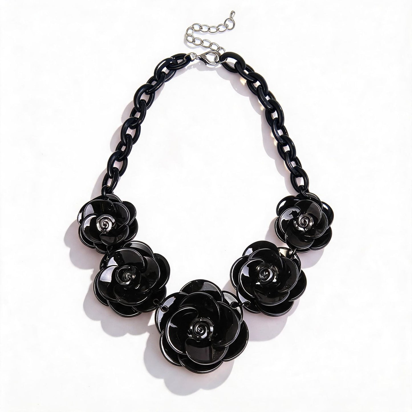 Women's Flower Bohemian Style Dopamine Contrast Color Rose Necklaces