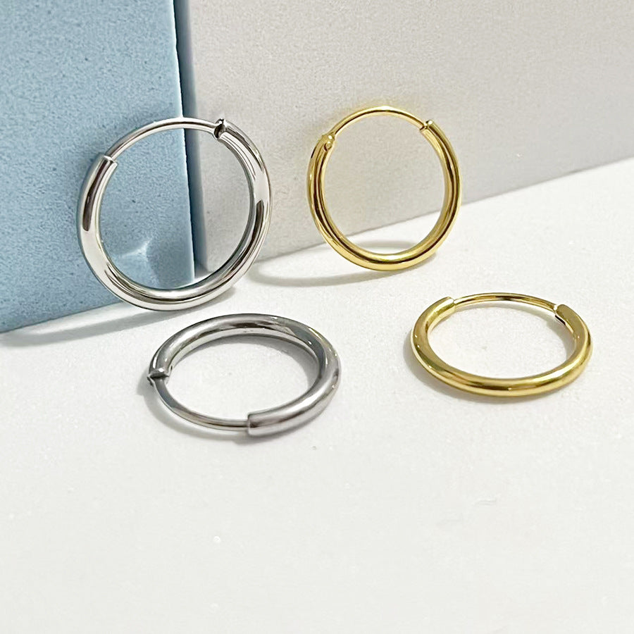 Titanium Alloy Simple Style Female Graceful Earrings
