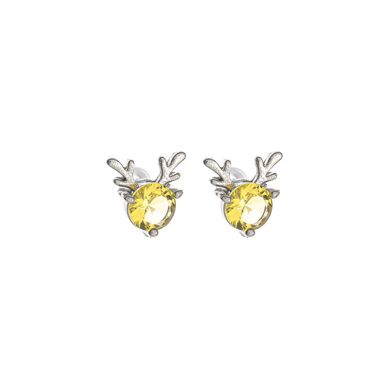 Has Your Ear Sweet Mori Simple Little Dear Antlers Deer Stud Earrings