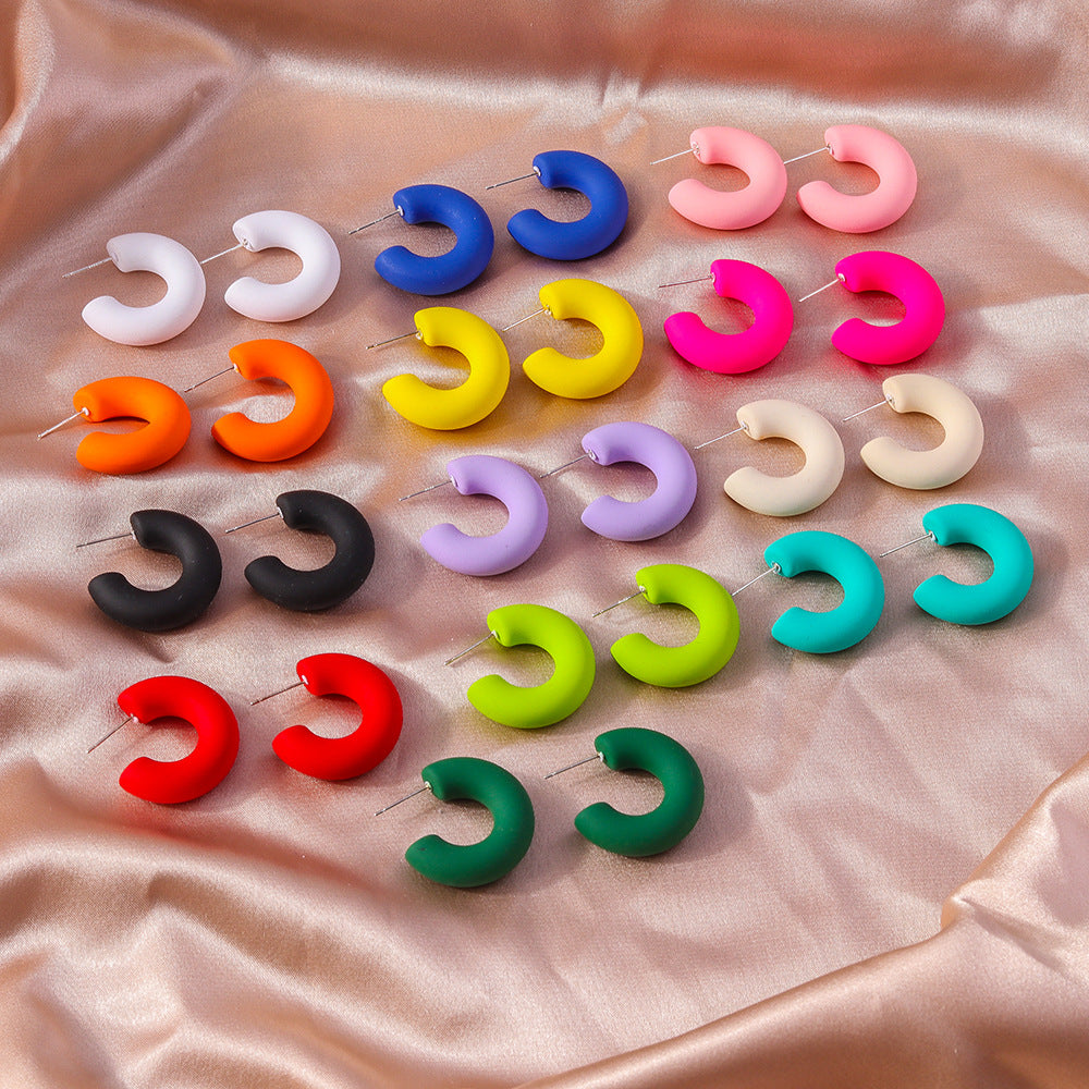 Hollow Arc Fashion Creative Design Temperament Earrings