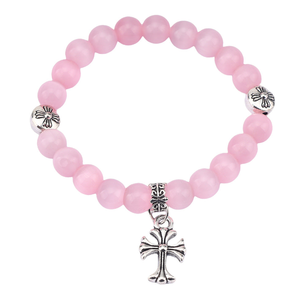Opal Cross Beaded Simple Fashion Retro Girlfriends Bracelet