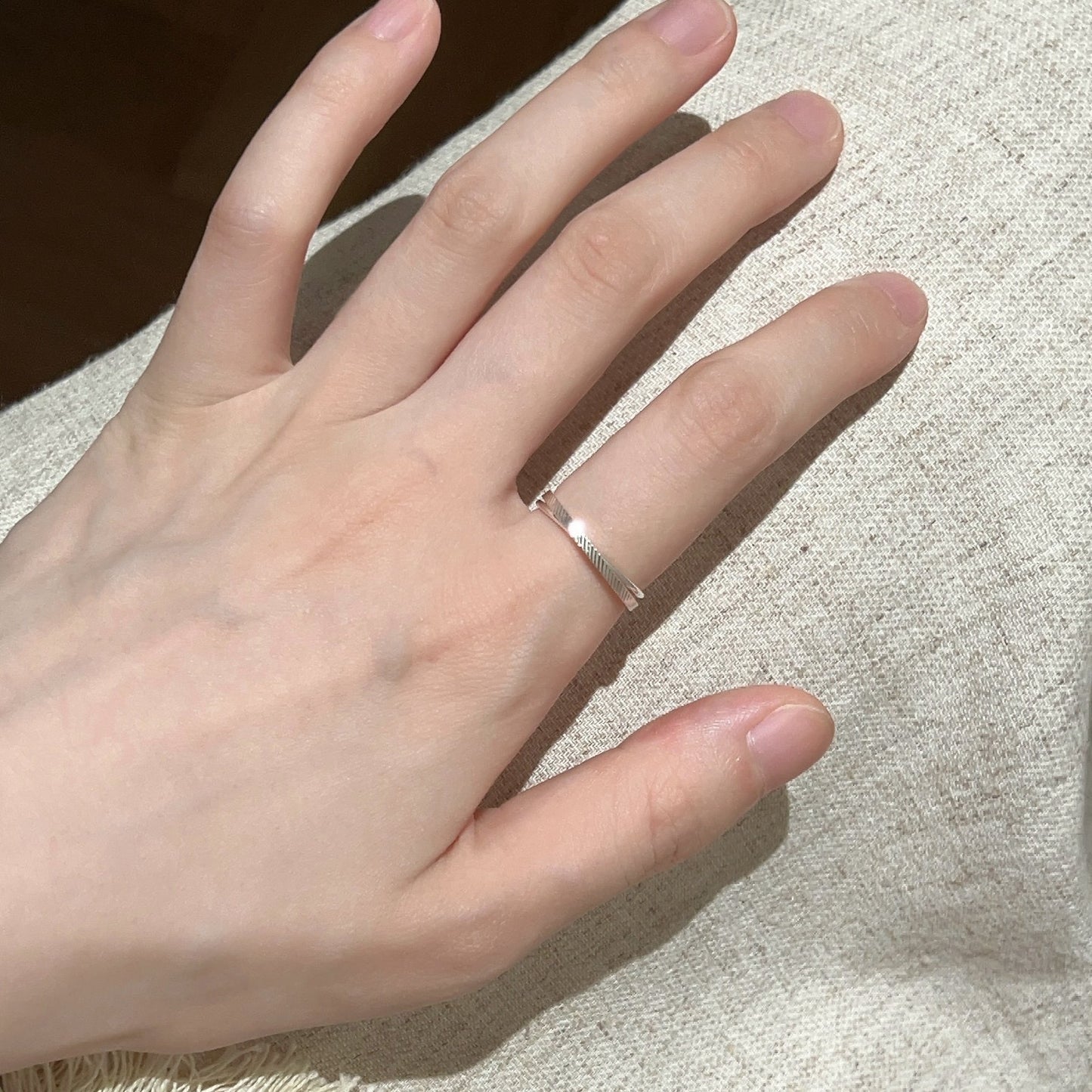 Design Simple Female Party Light Luxury High Sense Versatile Opening Ring