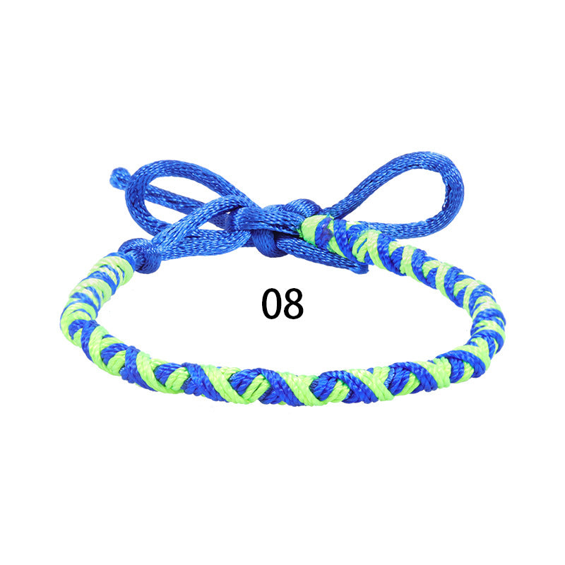 Style Colorful Hand-knitted Rope Holiday Party Bracelet