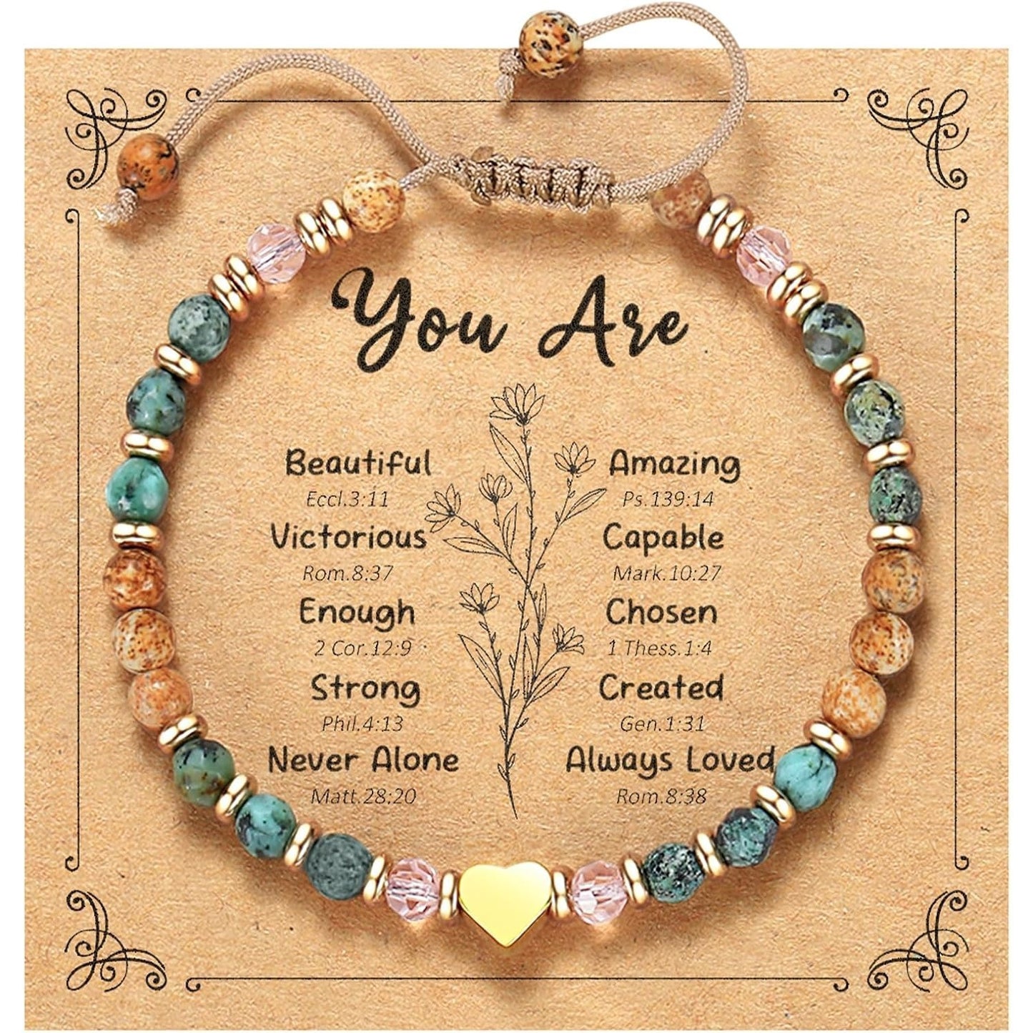 Drawing Stone African Pine Heart Pink Crystal Golden Pendants