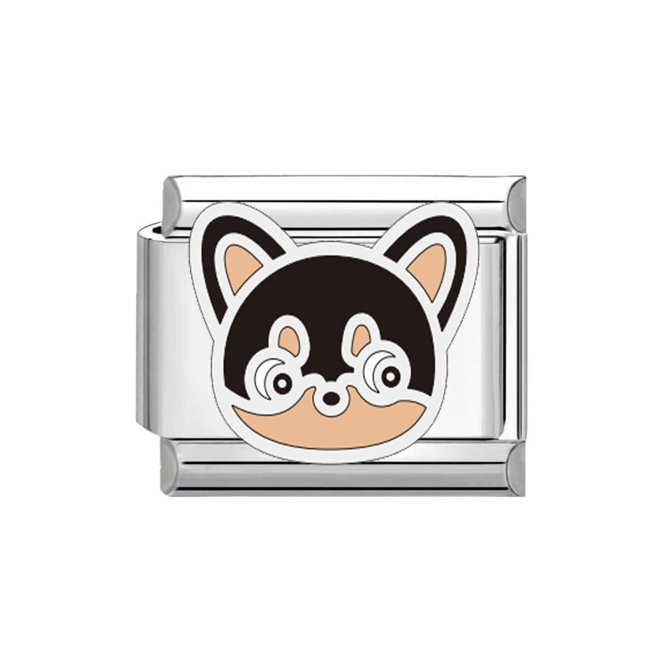 Hot Stainless Steel Italian Module Puppy Pattern Free Bracelet