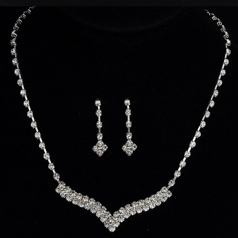 Women's Suite Splendid Diamond Geometric Crystal Flowers Jewelry Set