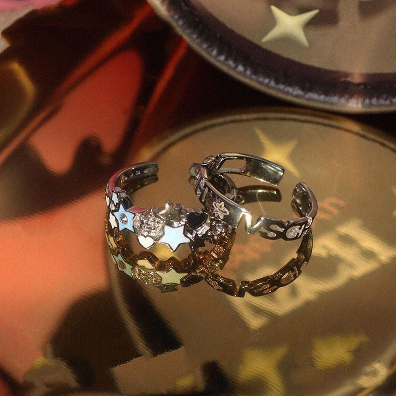 Design Trendy Couple Senior Chinese Valentine's Day Rings