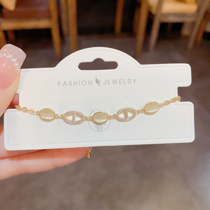 Opal Oval Simple Light Luxury High Sense Bracelets