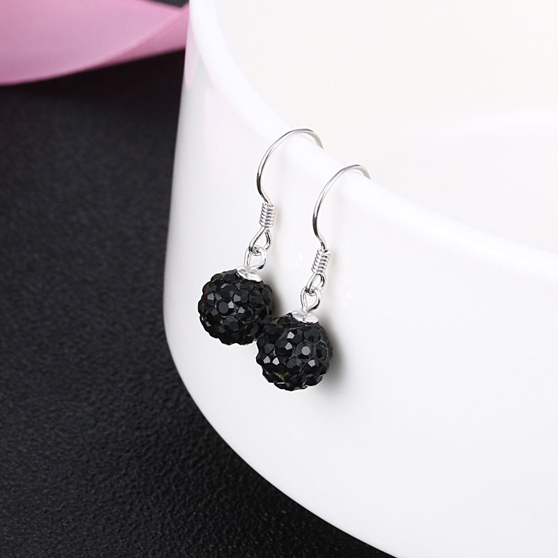 Sier Crystal Fashion Korean Style Ear Hook Rings