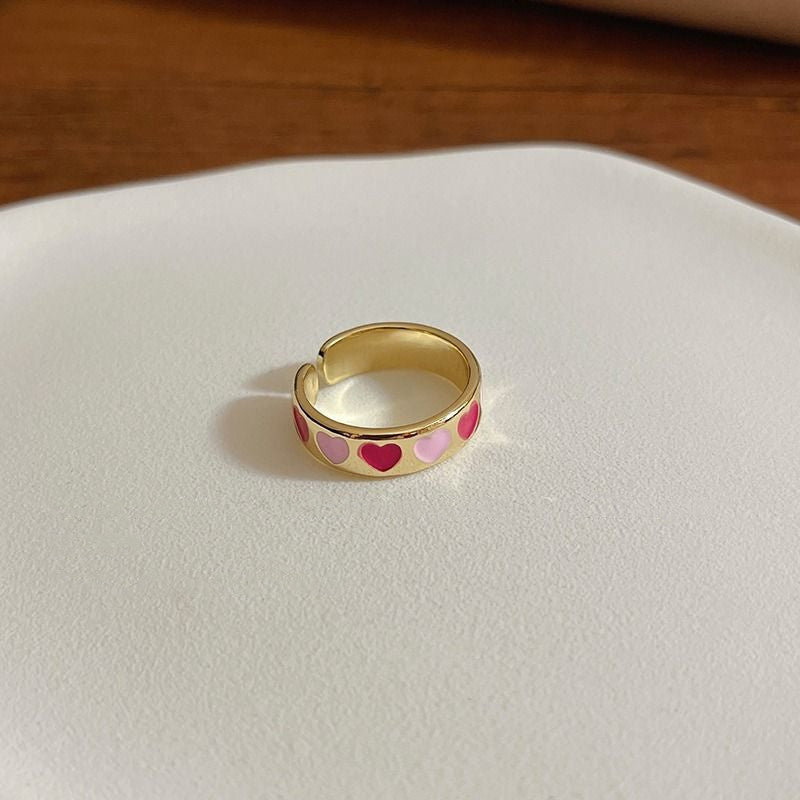 Simple Sweet Bow Matte Gold High Sense Daily Adjustable Ring