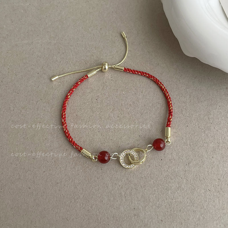 Safety Lock Opal Pull Red Rope Original Bracelets