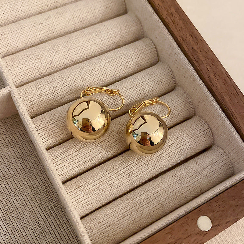 Women's Metal Round Beads Clip Exquisite Fashion Design Trendy Rings