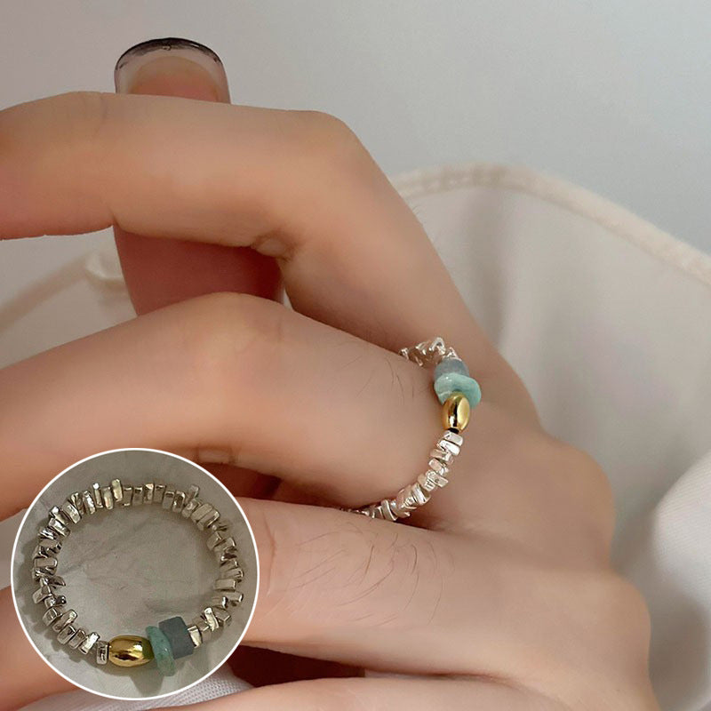 Women's Pull-out Adjustable Retro Fashion Flower Tassel Chain Ring