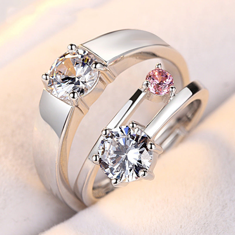 Women's & Men's Fashion Retro Sier Plated Valentine's Day Rings