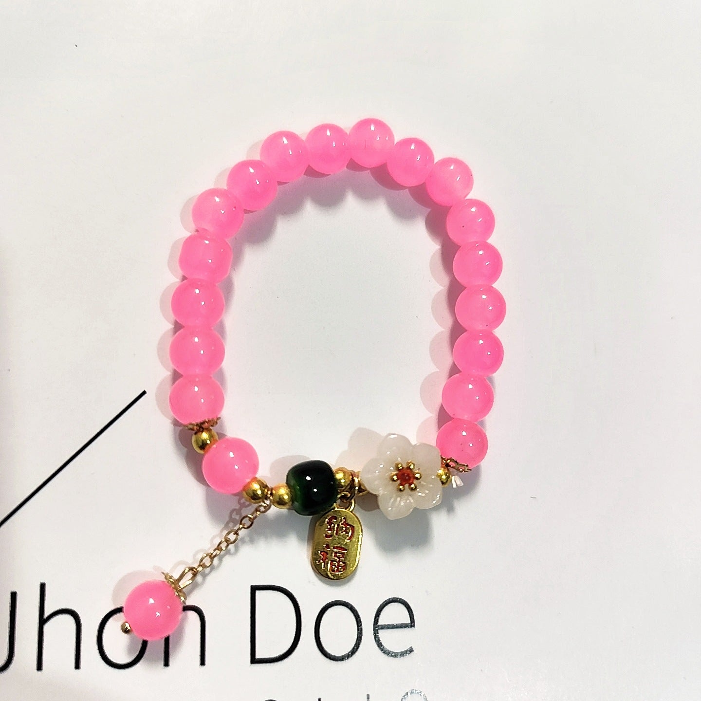 Colorful Gold Lotus Seedpod Cultural Creative Imitation Jade Scenic Bracelet
