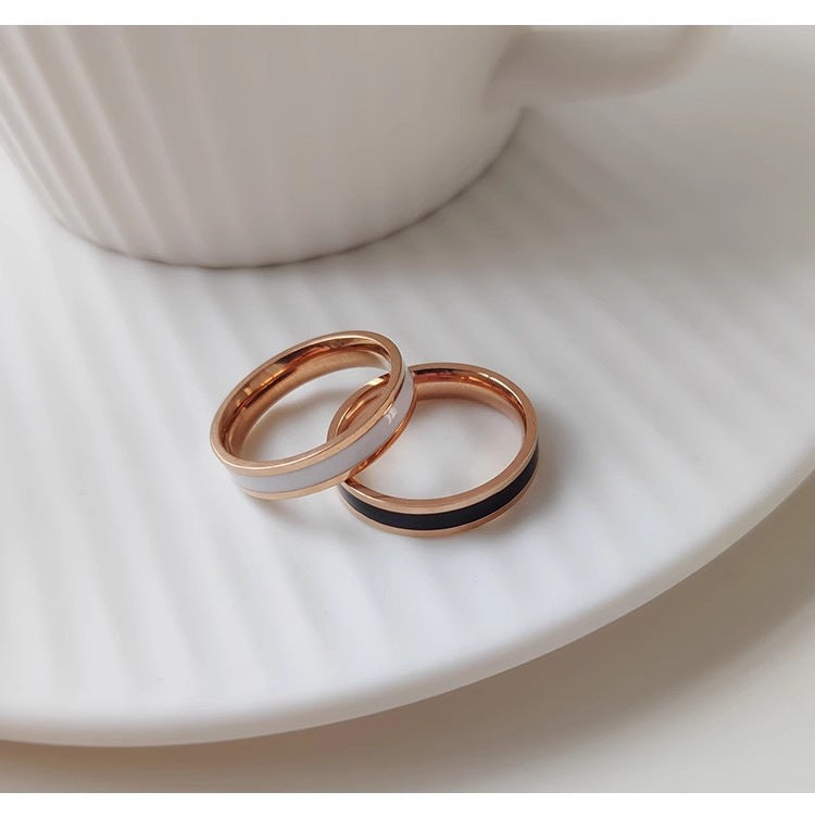 Men's Titanium Steel Female Korean Stainless Couple Rings