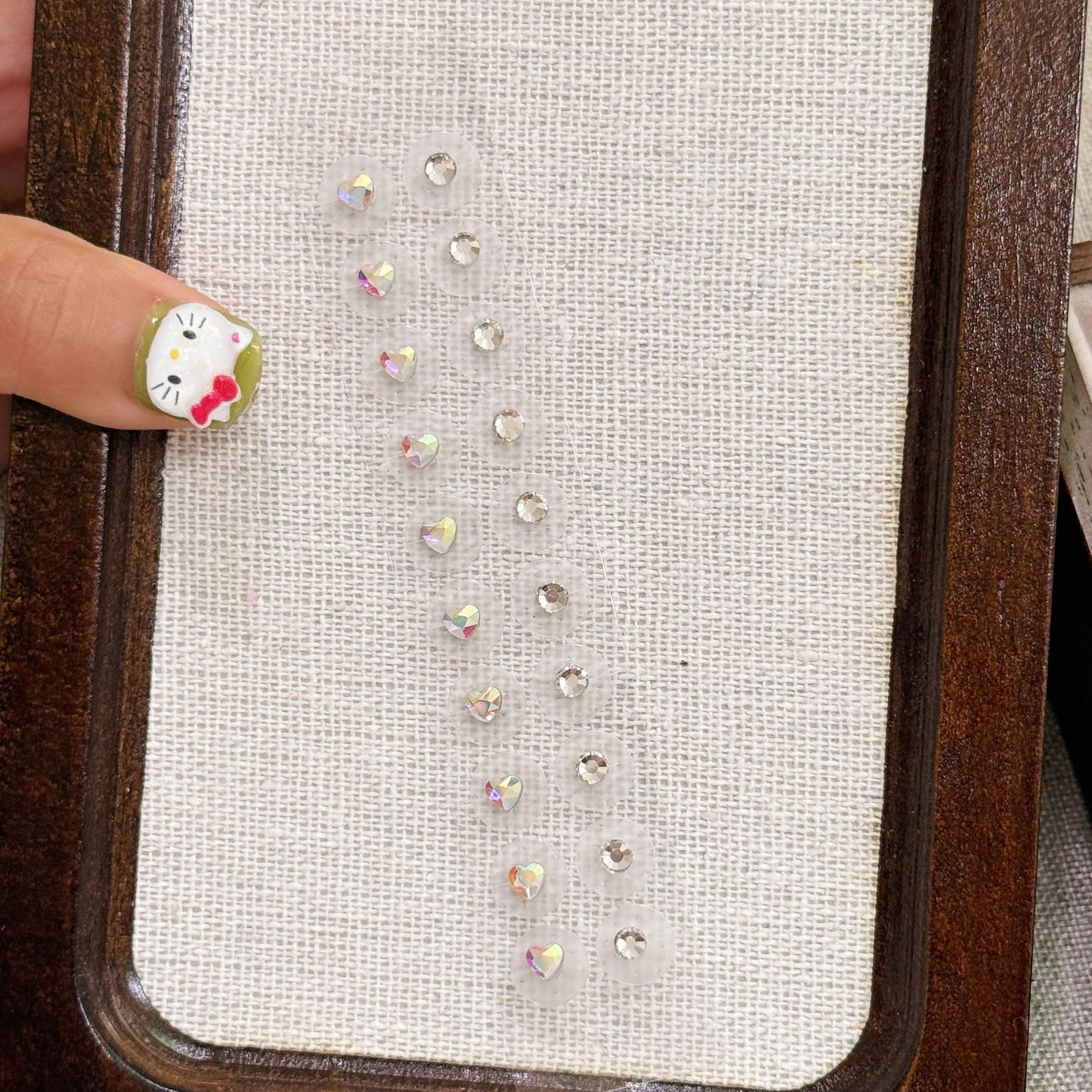 Fashion Auricular Point Sticker Crystal Ear Patch Bead Massage Stress Earrings