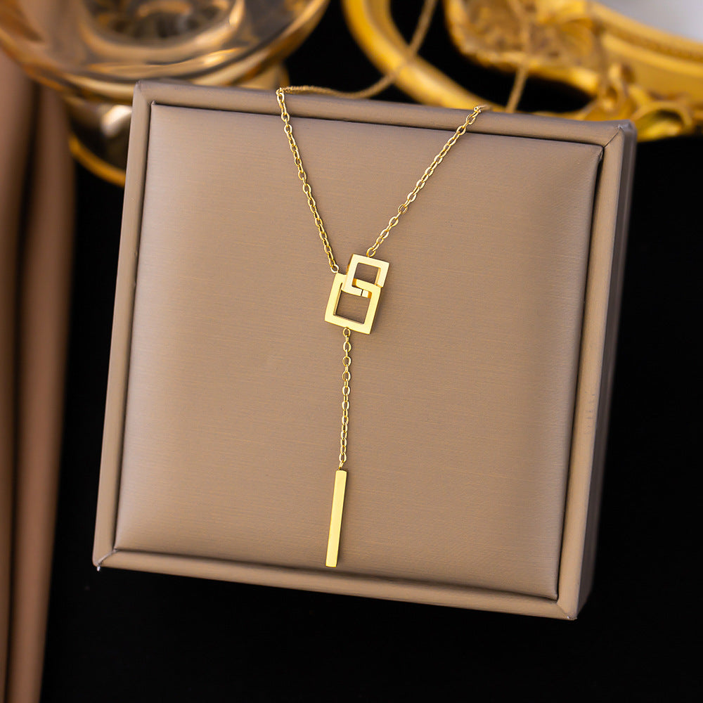 Women's Gold Plated Long Fringe Bead Necklaces