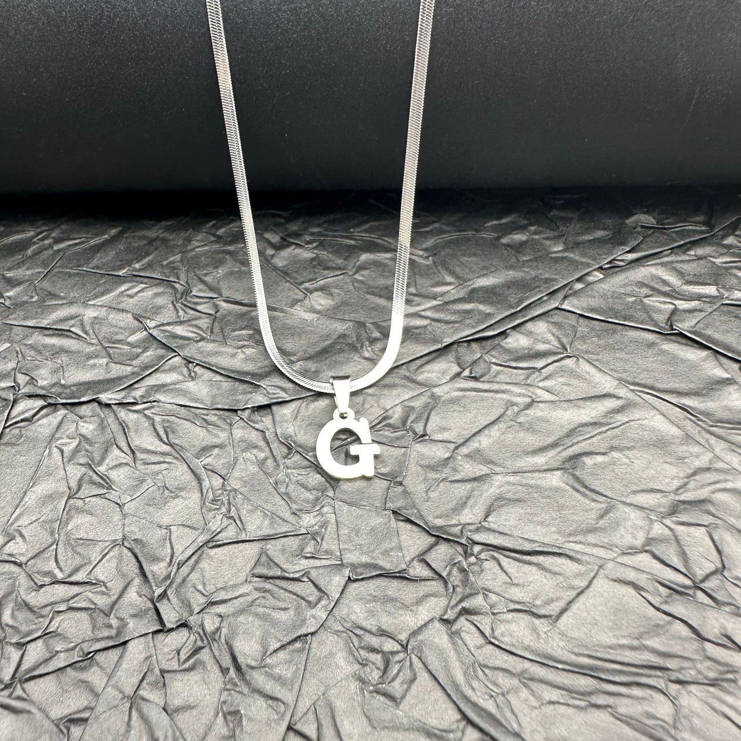 Letter Blade Chain Stainless Steel Material Necklaces