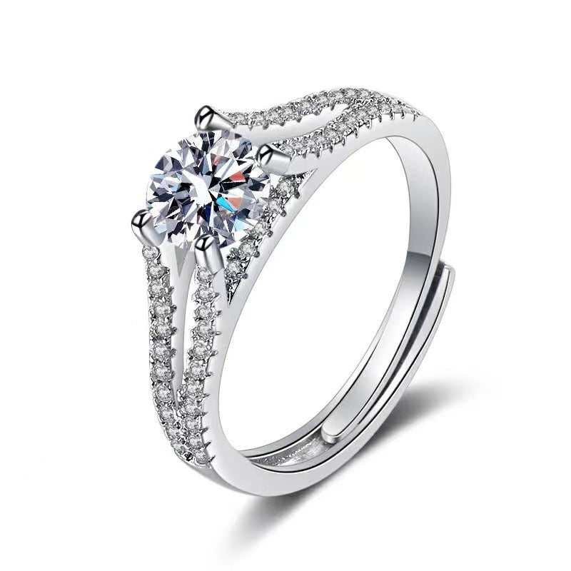 Moissanite Female Affordable Luxury Fashion Niche Rings