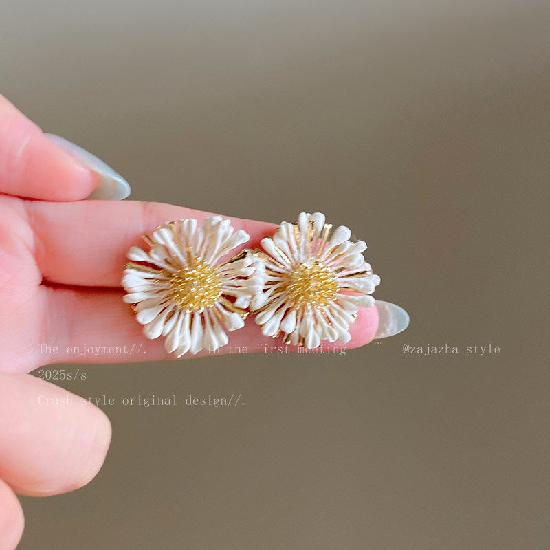 Seaside Vacation Style Flower Tassel Female Atmosphere Fairy Beaded Rings