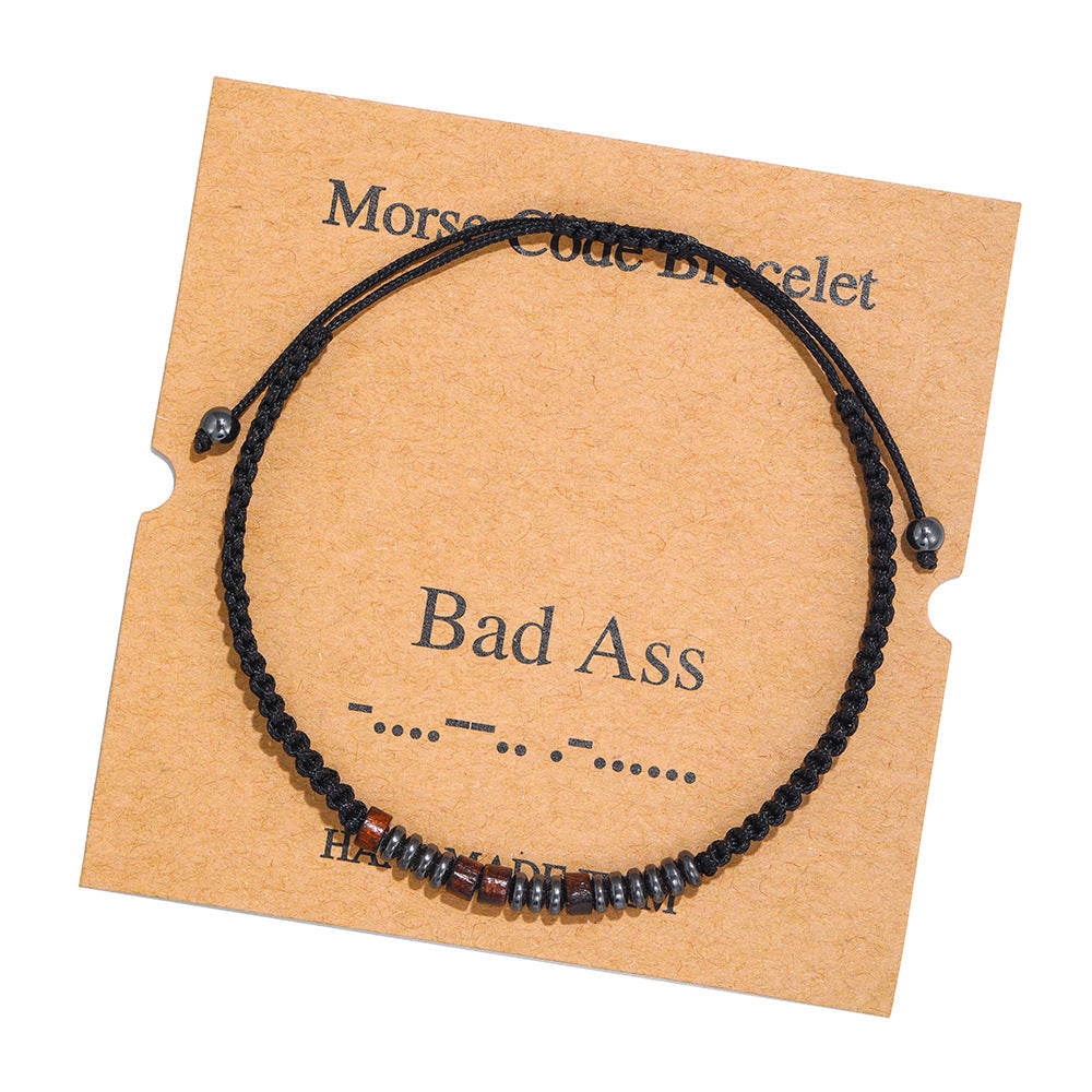 Moss Password Hand-woven Letters Numbers Vintage Bracelets