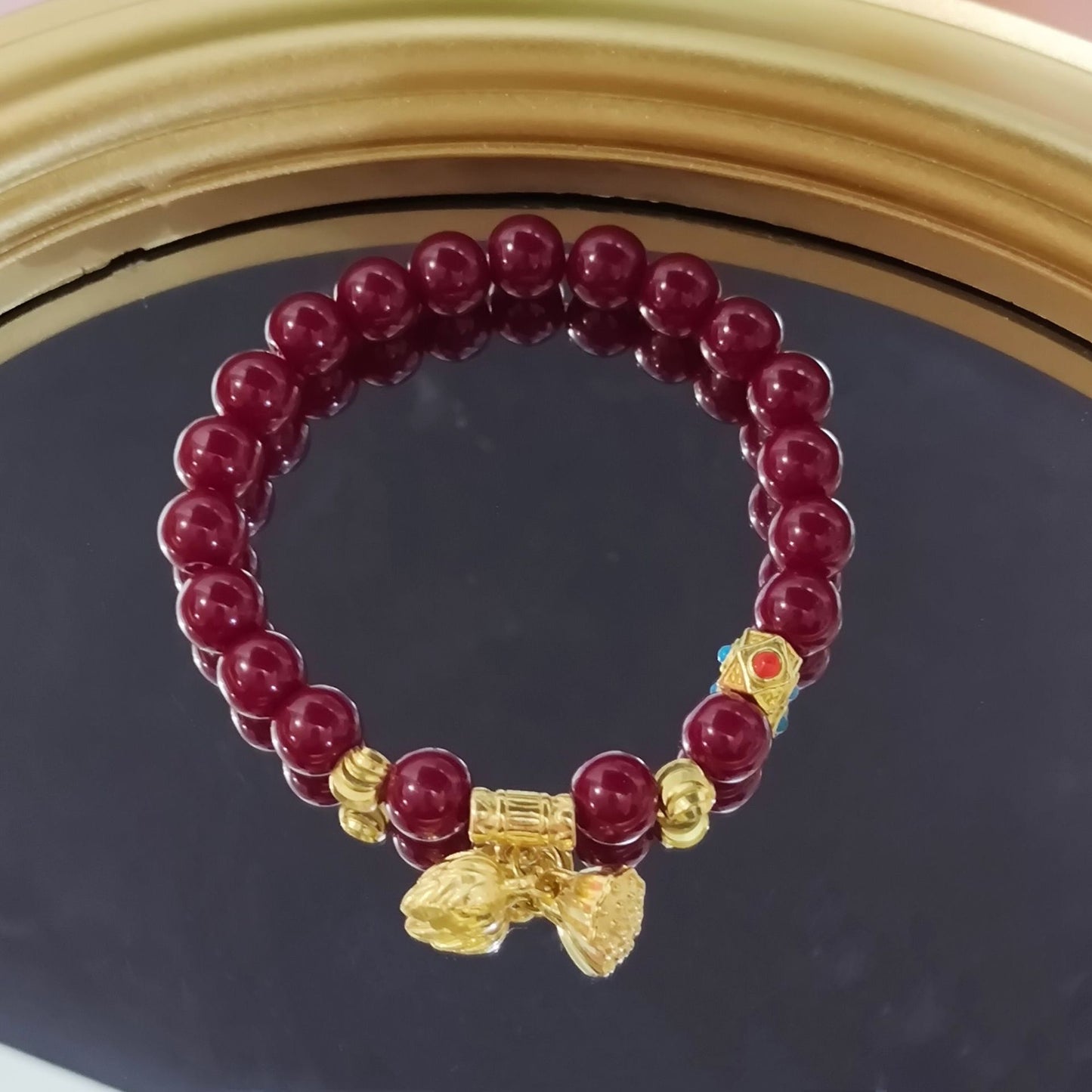Women's Imitation Yu Elastic String Light Luxury High-grade Lotus Seedpod For Bracelet