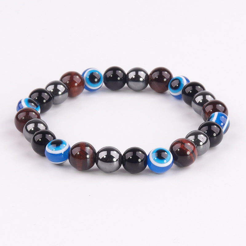 Evil Eye String Beads Woven Obsidian Bracelets