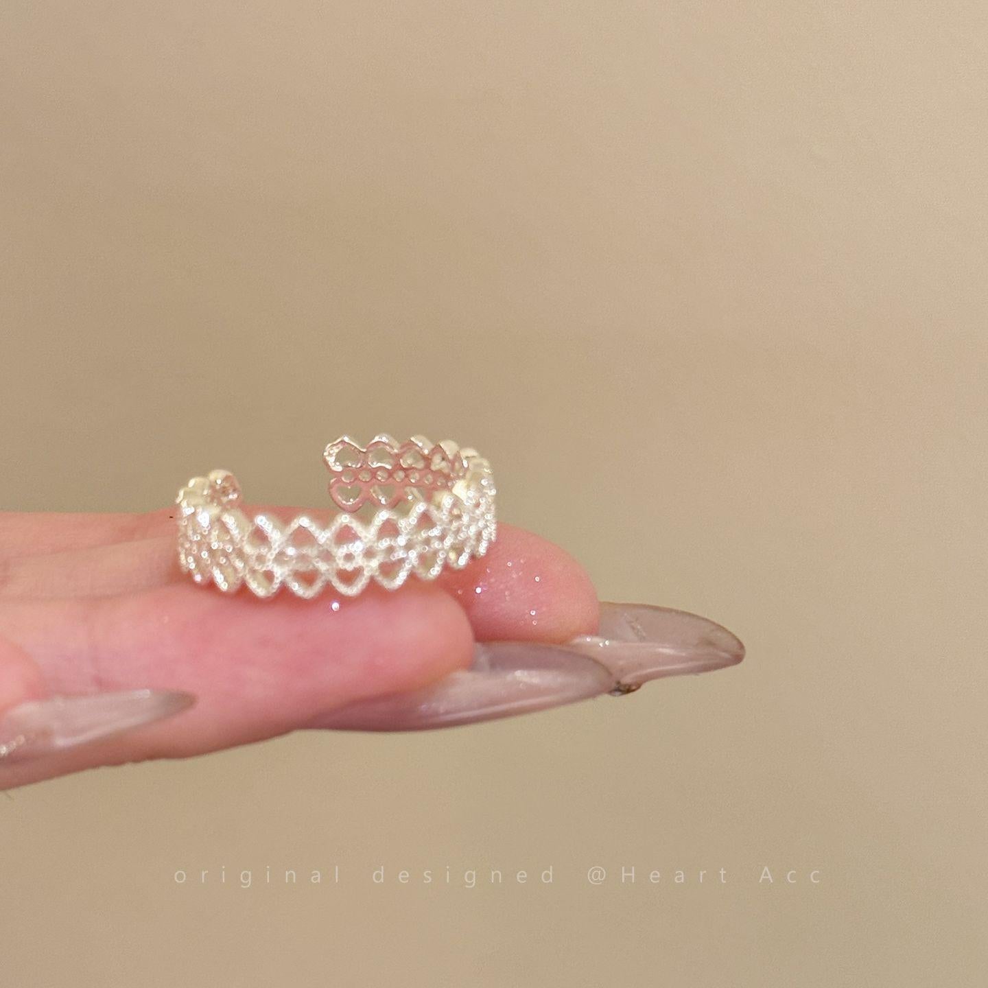 Zircon Simple Female Opening Adjustable Index Finger Light Luxury Rings