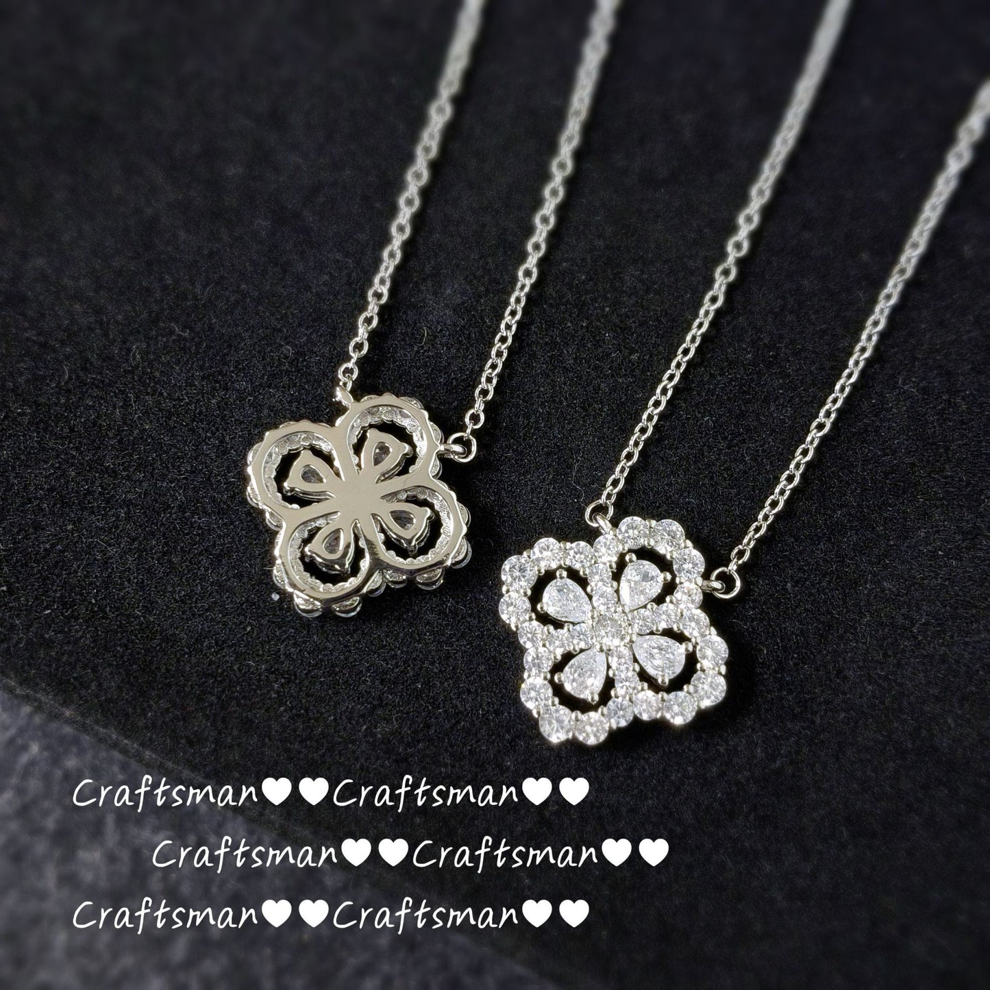 Women's Carbon Full Diamond Design High-grade Clavicle Necklace
