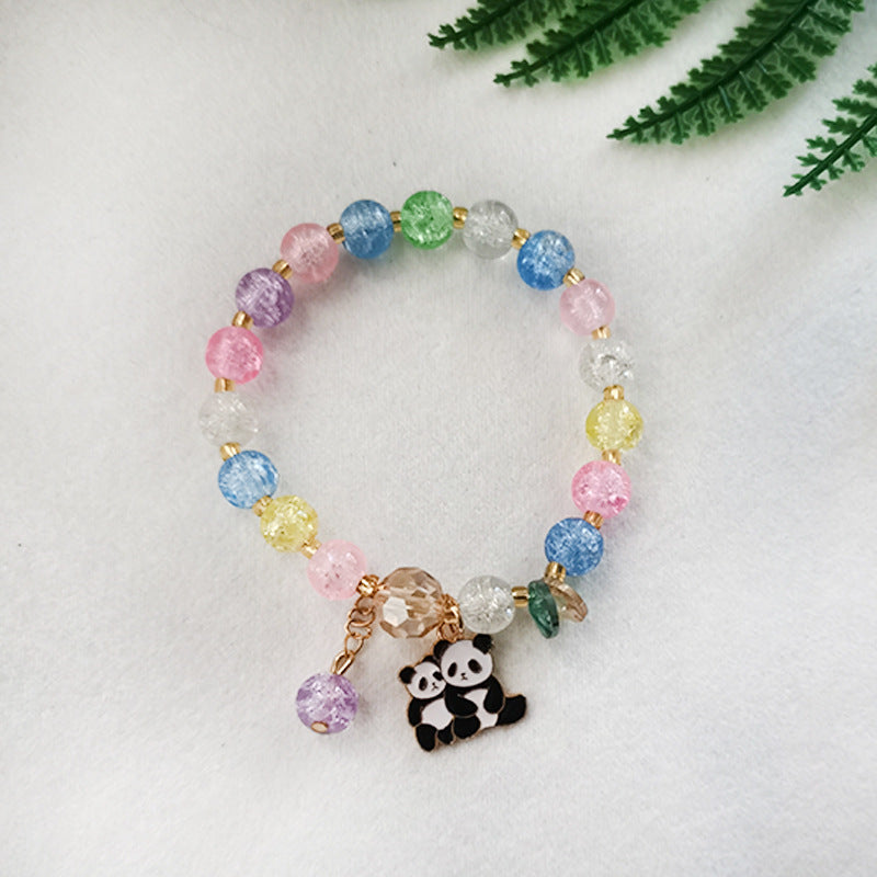 Giant Panda Glass Burst Beads Female Bracelets