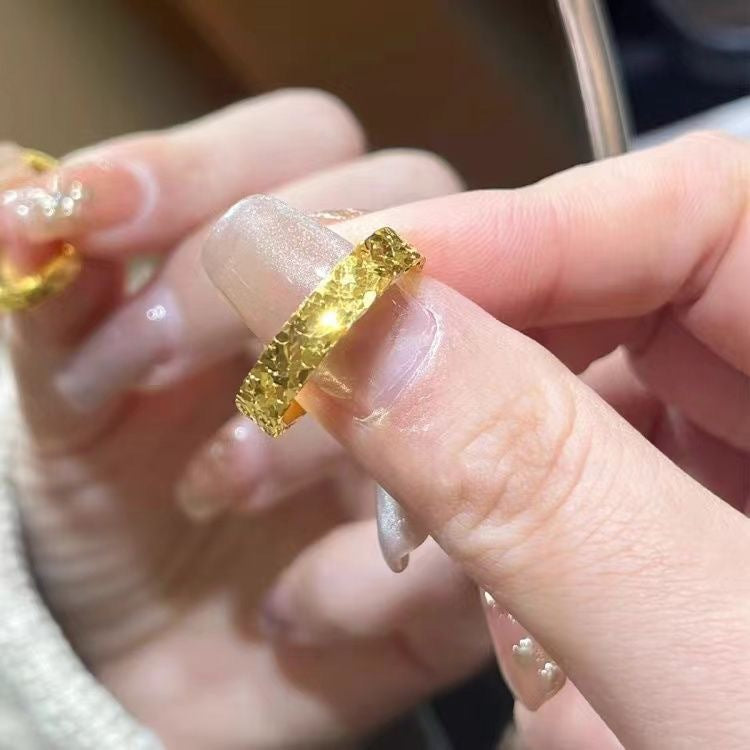 Mush Ice Crushed Light Luxury Minority Premium Good-looking Rings