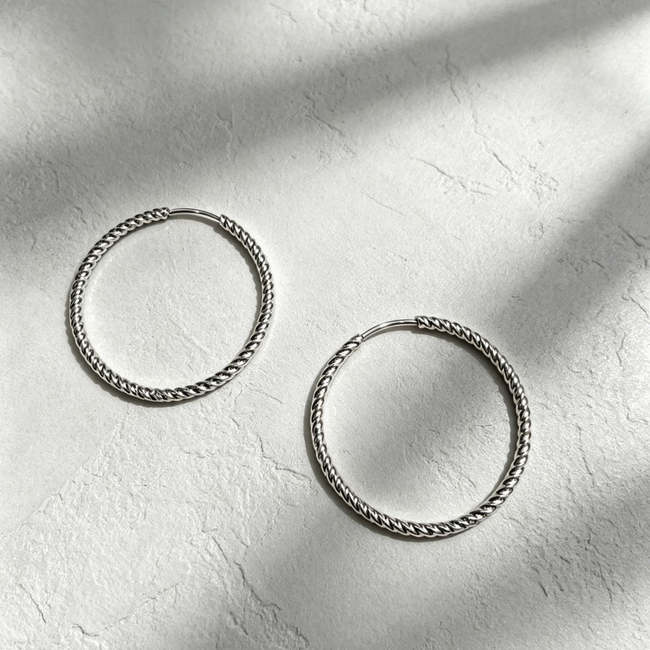 Stainless Steel Simple Ear Vintage Texture Earrings