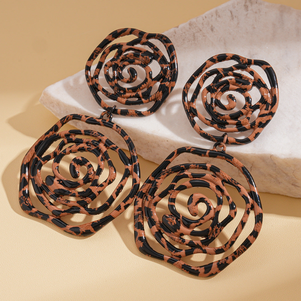 Chinese Style Coffee Color Wooden Bead Light Luxury High-grade Mori Rings