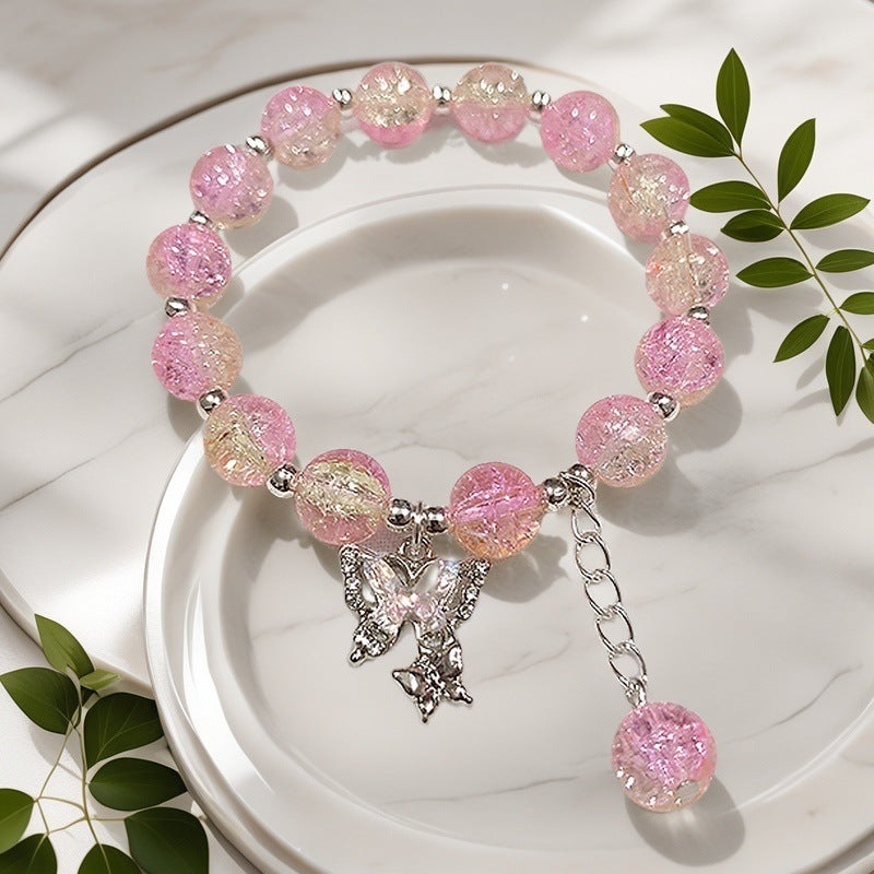 Fantasy Flower Glazed Female Gradient Contrast Bracelet