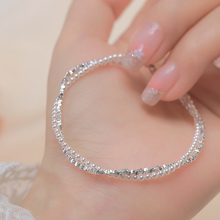 Women's Imitation Pearl Square Light Luxury Fashion Elegant Niche Design Bracelet