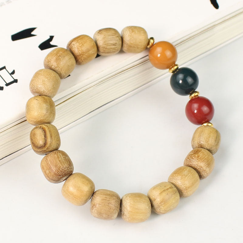 Women's & Men's Indonesia Milk Fragrance Wooden Rosary Couple Bracelet