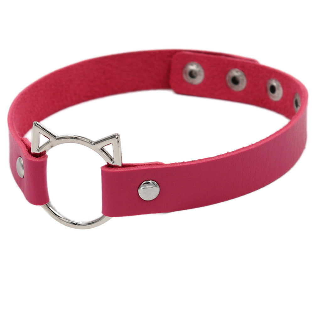 Skin Cat Head Collar Female Neck Band Necklaces