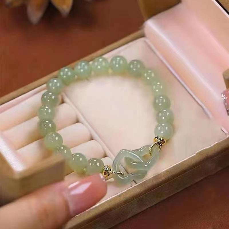 Women's Jade Rabbit Blessing Card For Design Good-looking Girlfriends Bracelets
